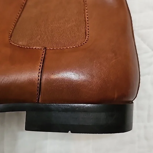 Express boots 100% leather brown slip on booties sz 12 Men's, NWOT